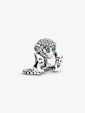 Pandora Sparkling Pavé Monkey Charm Bracelet Necklace Retired Authentic S925